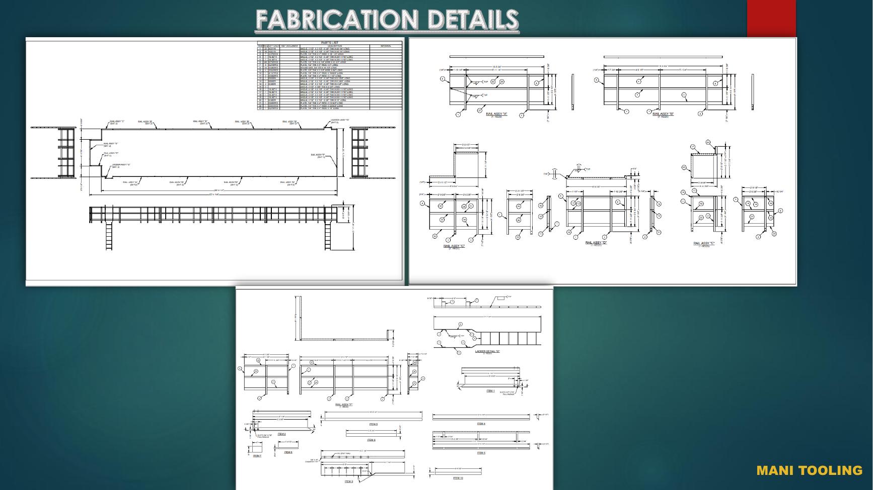 Fabrication and engineering detail drawing